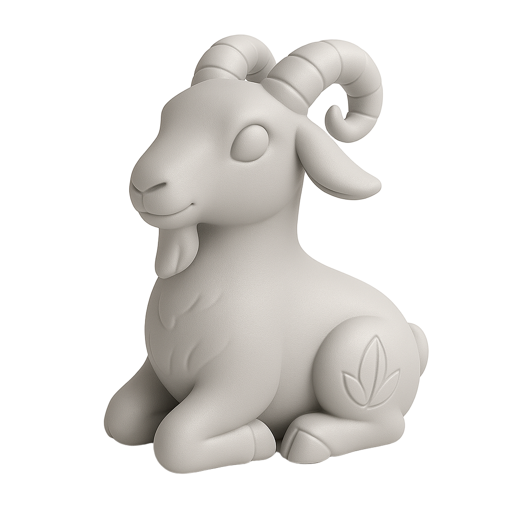 Lunar Legends: The Goat of Harmony — ColorFig Lunar Legends paintable 3D-printed figurine kit