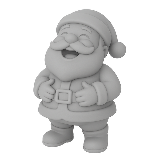 ColorFig Jolly Santa — 3D-printed figurine from the Winter Wonders Collection, paint-ready Spark line.