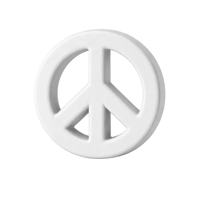 Peace — unpainted white 3D-printed figurine, ColorFig Sacred Symbols collection, ready to paint