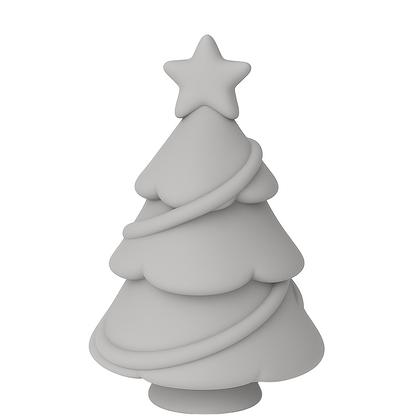 ColorFig Starbright Tree — 3D-printed figurine from the Winter Wonders Collection, paint-ready Spark line.