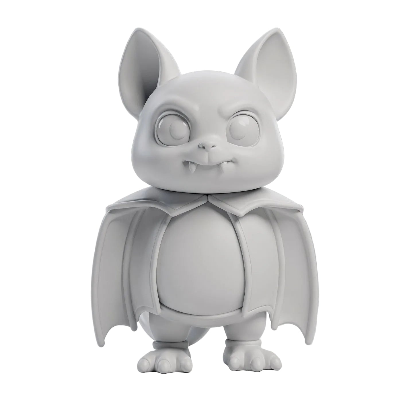Echo the Bat — unpainted white 3D-printed bat figurine, ColorFig Halloween collection, ready to paint