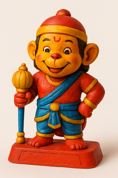 Ramayana figurine set — painted Hanuman example with mace, ColorFig paintable 3D-printed kit